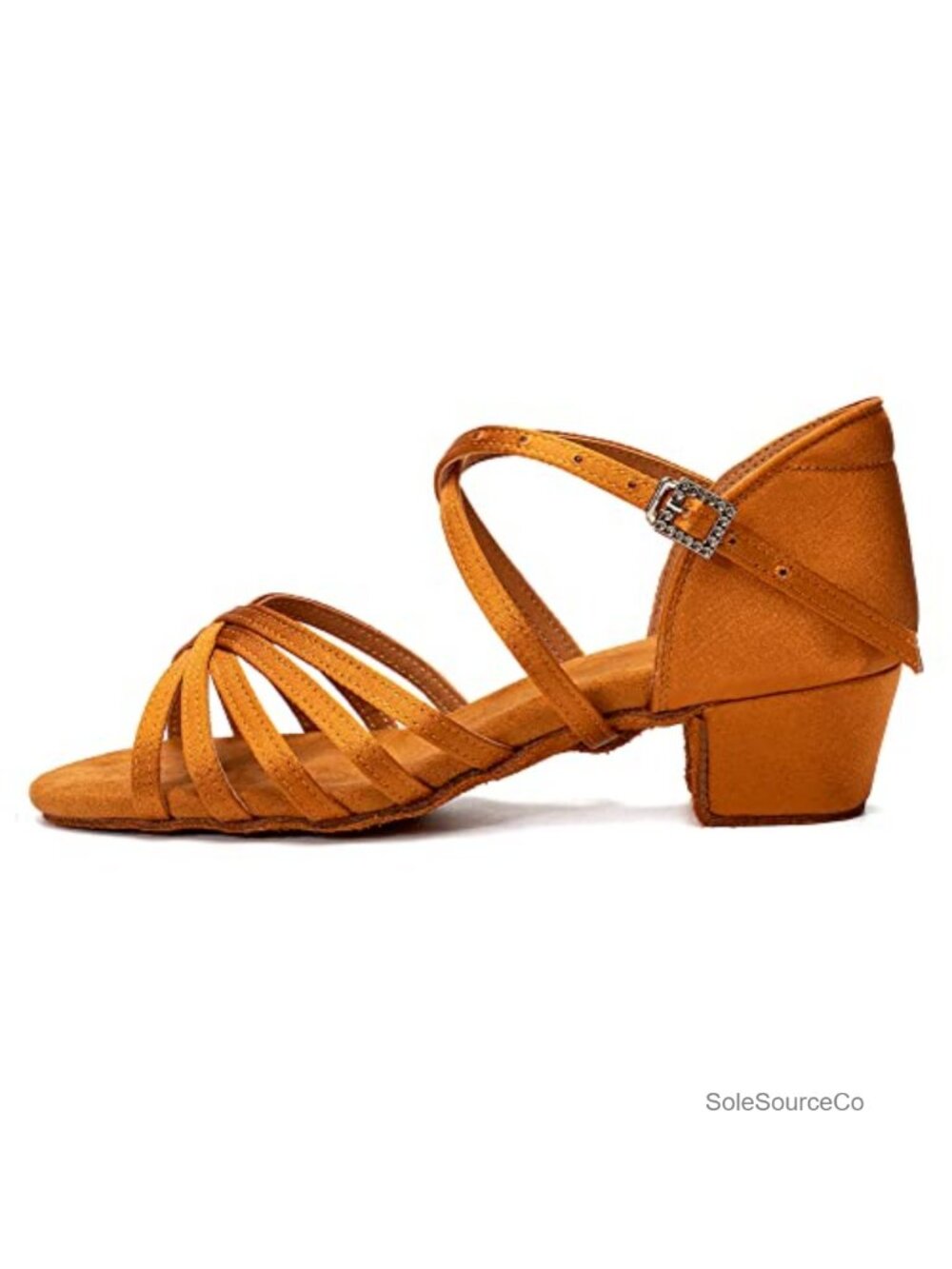 Girls Satin Latin Dance Shoes Suede Sole Ballroom Tango Salsa Practice